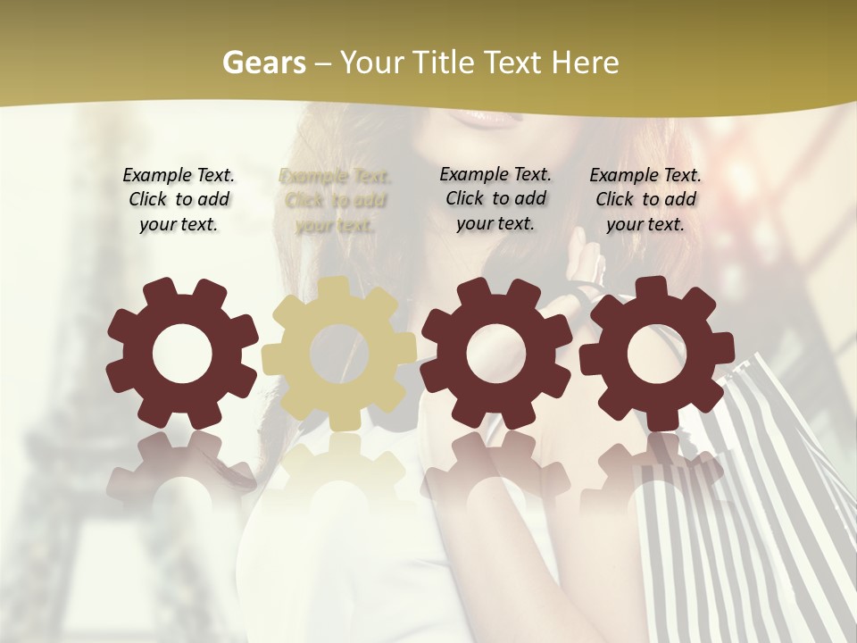 Dress Draw Tour Eiffel PowerPoint Template