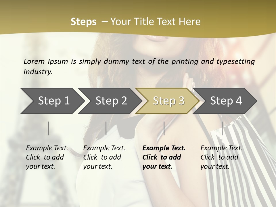Dress Draw Tour Eiffel PowerPoint Template