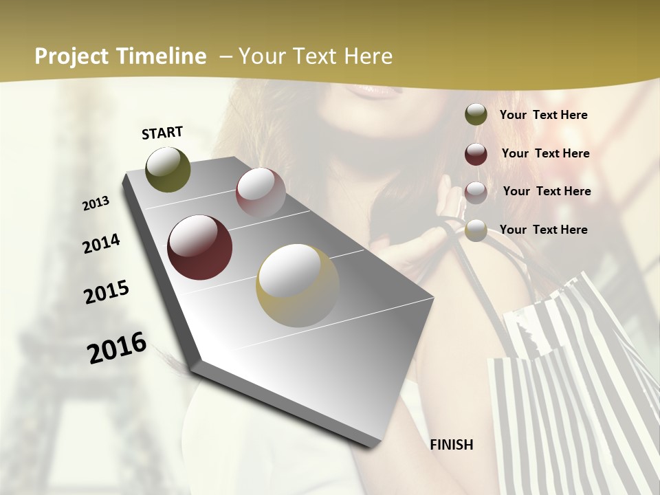 Dress Draw Tour Eiffel PowerPoint Template