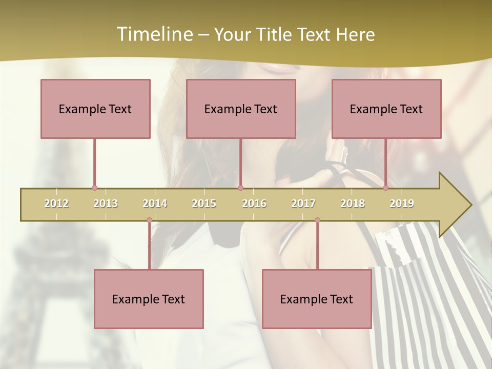 Dress Draw Tour Eiffel PowerPoint Template
