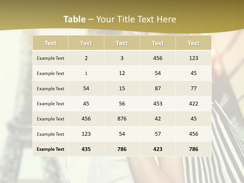 Dress Draw Tour Eiffel PowerPoint Template