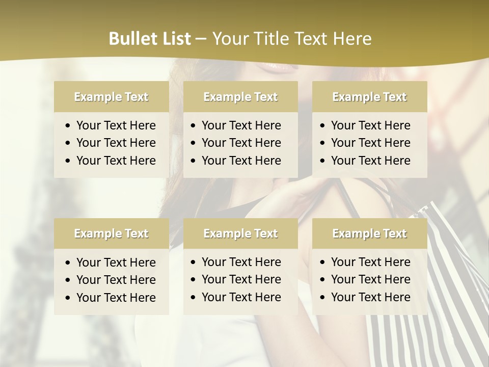 Dress Draw Tour Eiffel PowerPoint Template