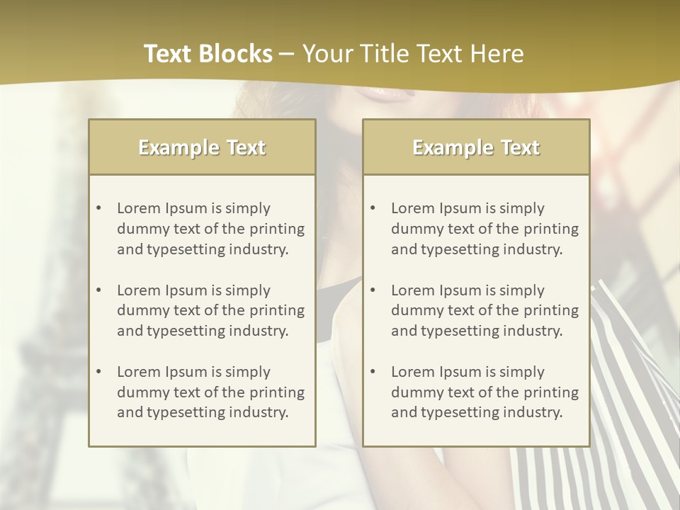 Dress Draw Tour Eiffel PowerPoint Template