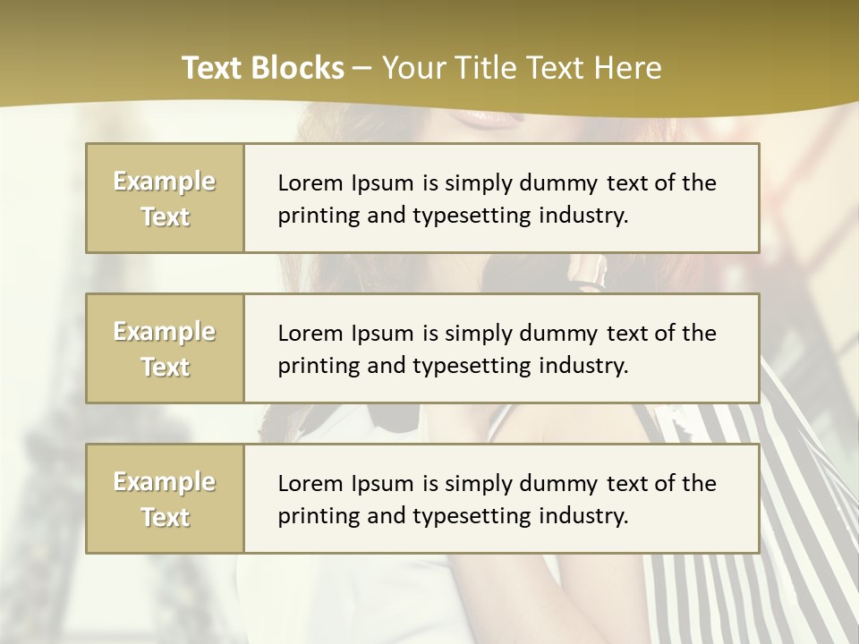 Dress Draw Tour Eiffel PowerPoint Template