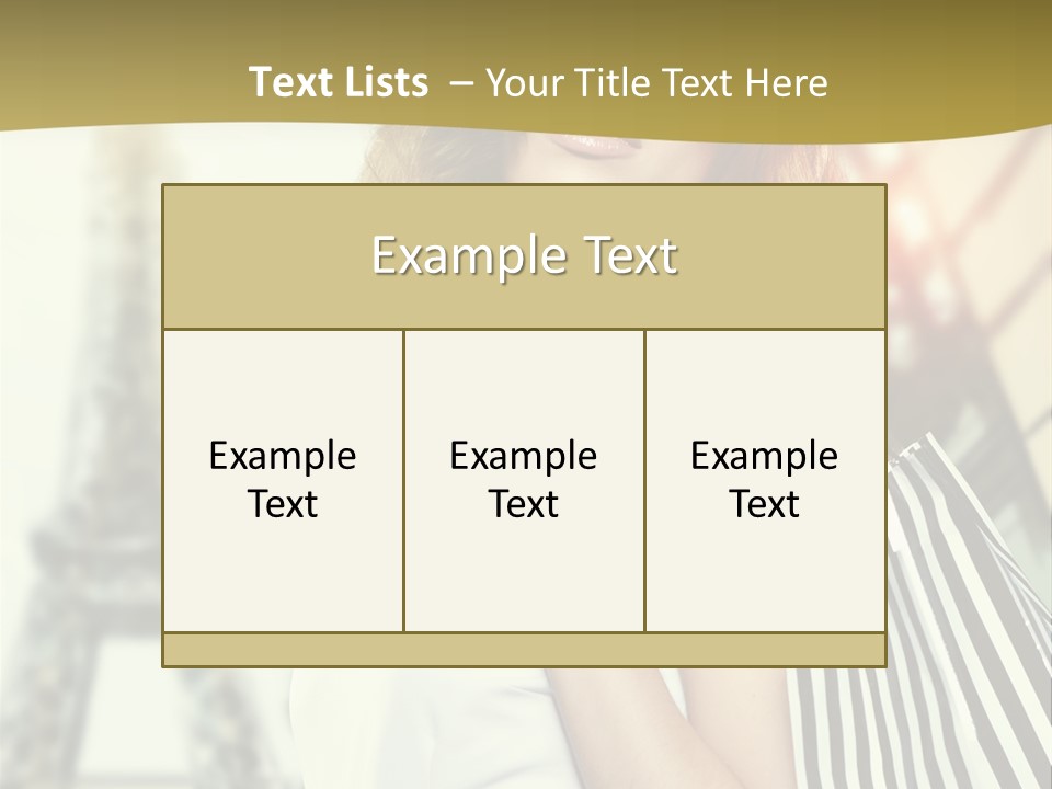 Dress Draw Tour Eiffel PowerPoint Template