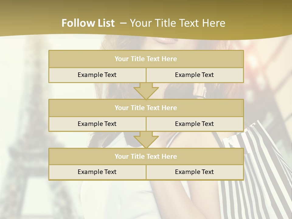 Dress Draw Tour Eiffel PowerPoint Template