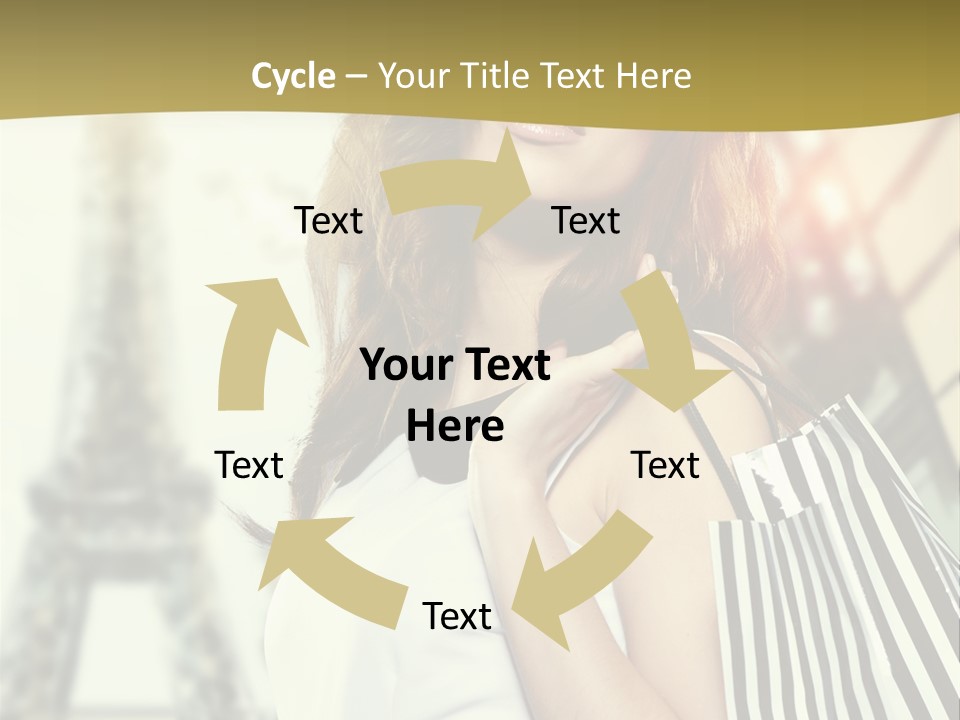 Dress Draw Tour Eiffel PowerPoint Template