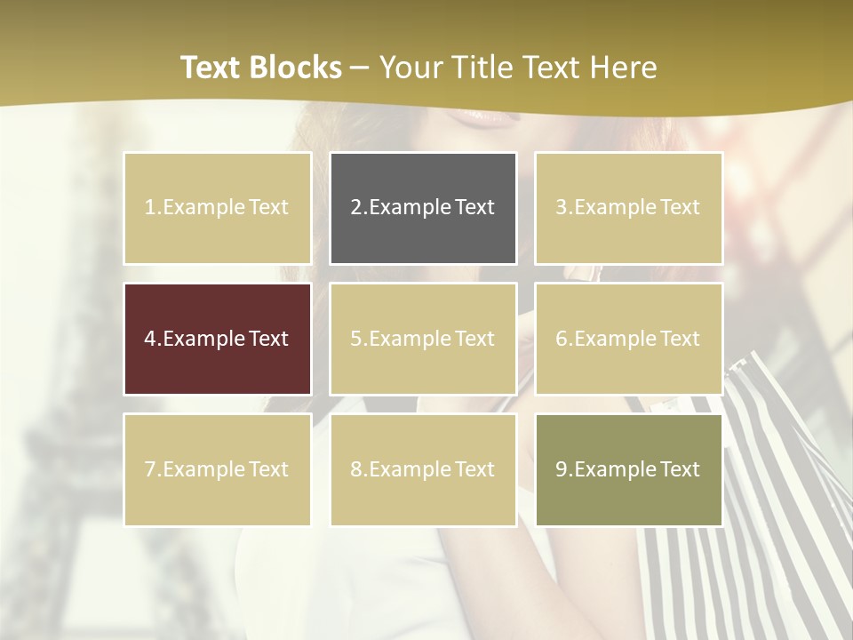 Dress Draw Tour Eiffel PowerPoint Template