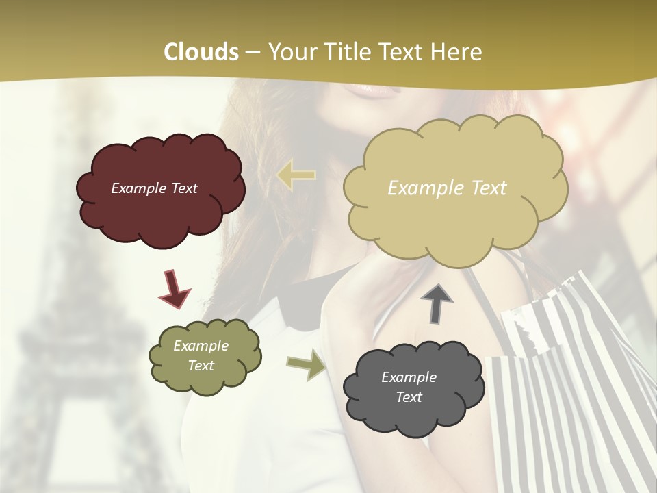 Dress Draw Tour Eiffel PowerPoint Template