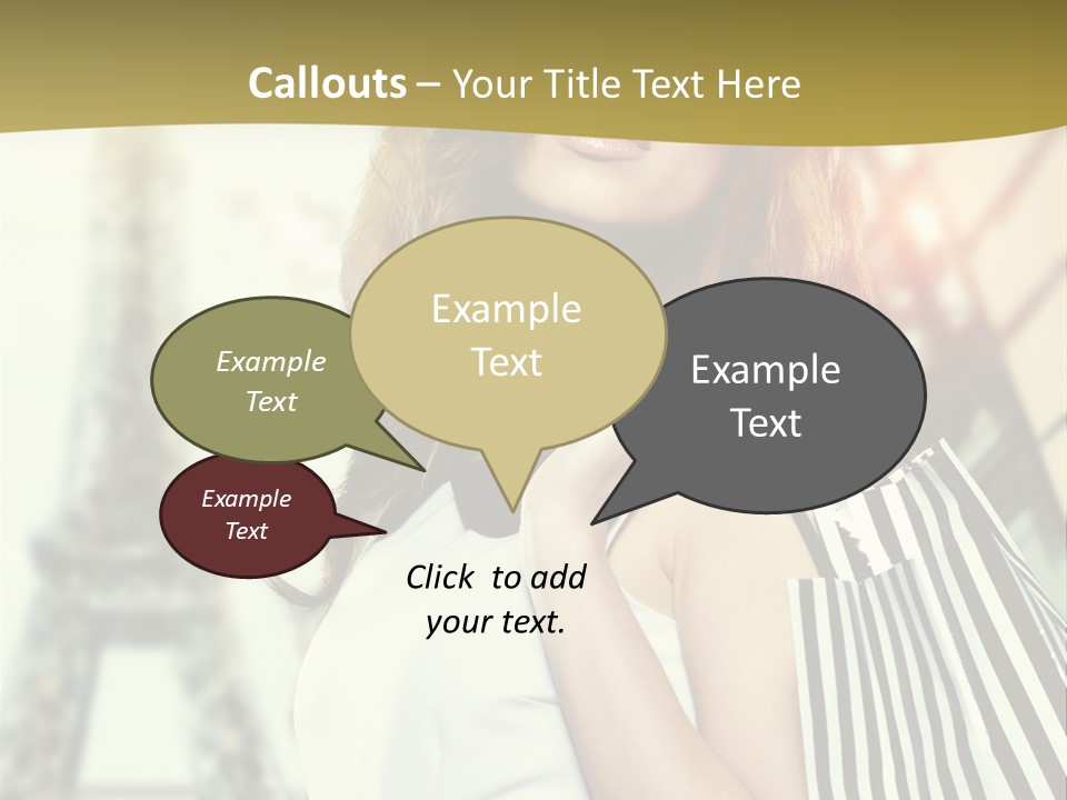 Dress Draw Tour Eiffel PowerPoint Template