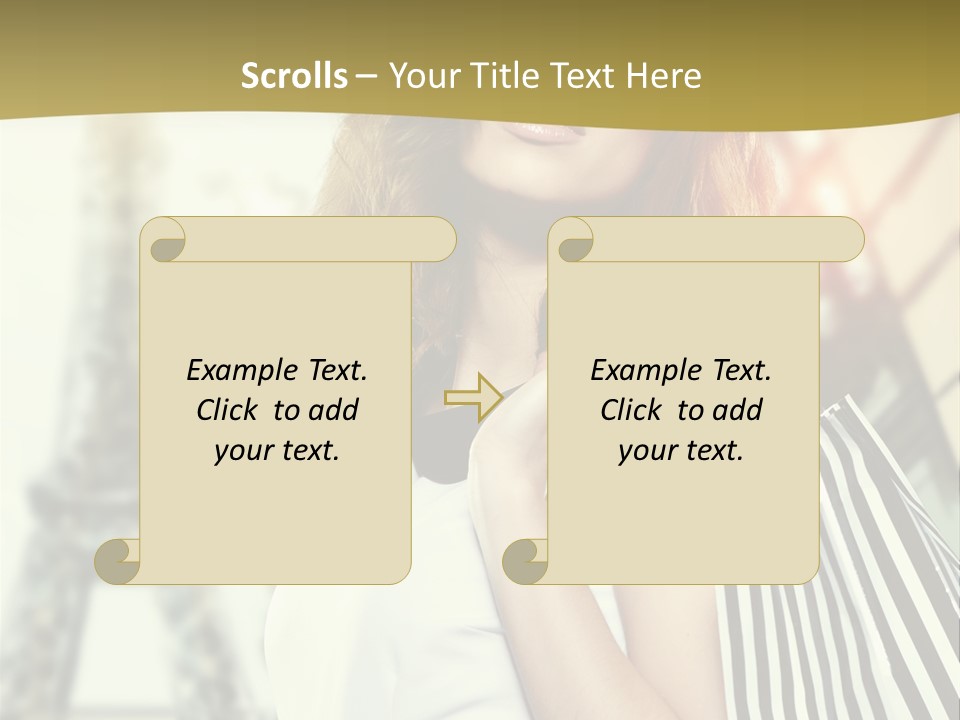 Dress Draw Tour Eiffel PowerPoint Template