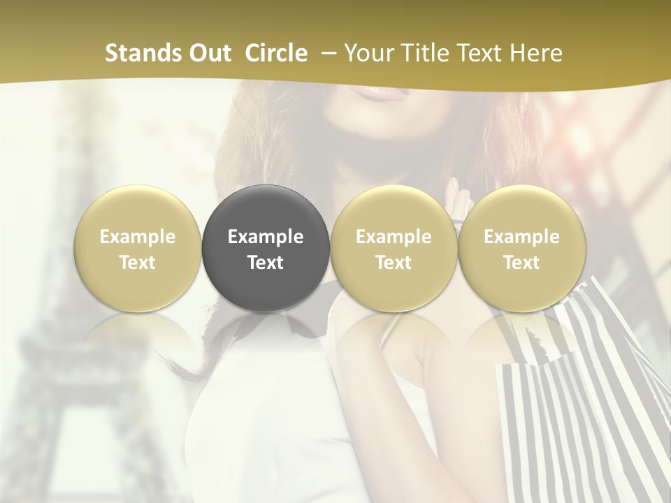 Dress Draw Tour Eiffel PowerPoint Template