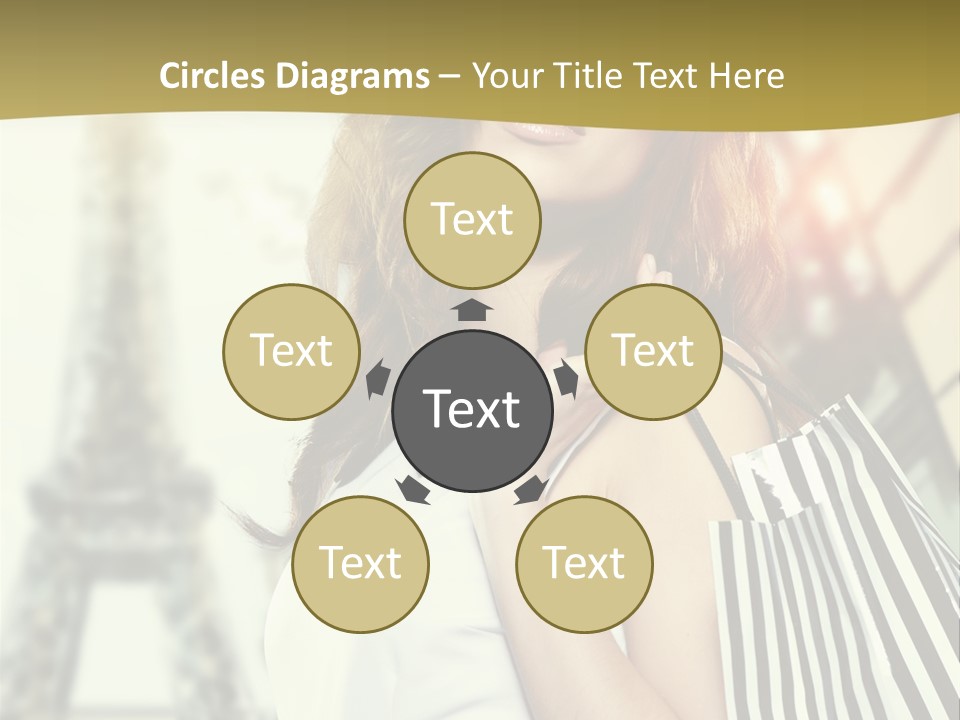 Dress Draw Tour Eiffel PowerPoint Template