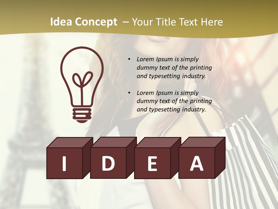 Dress Draw Tour Eiffel PowerPoint Template