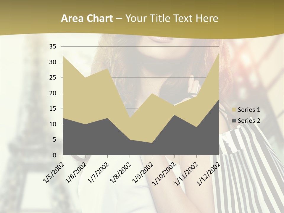 Dress Draw Tour Eiffel PowerPoint Template