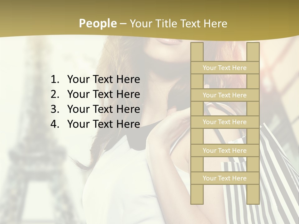 Dress Draw Tour Eiffel PowerPoint Template