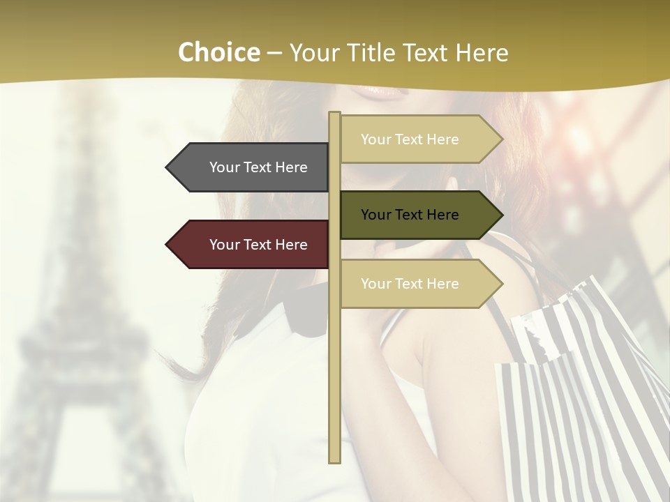 Dress Draw Tour Eiffel PowerPoint Template