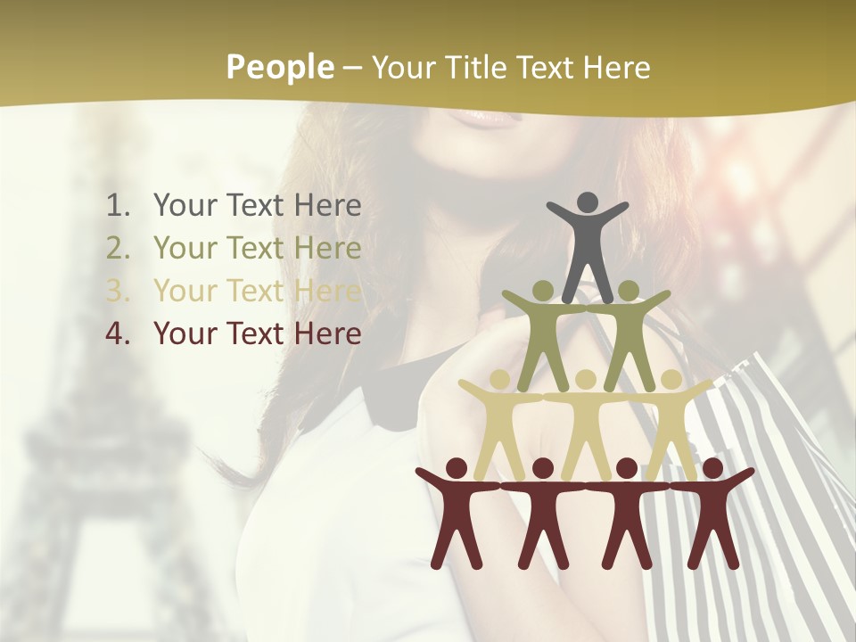 Dress Draw Tour Eiffel PowerPoint Template