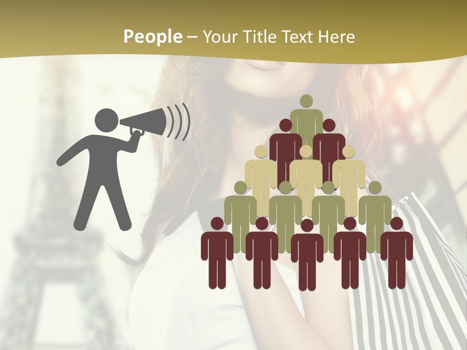 Dress Draw Tour Eiffel PowerPoint Template