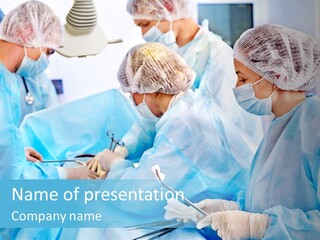 Girl Operating Healthcare PowerPoint Template