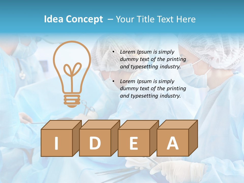 Girl Operating Healthcare PowerPoint Template