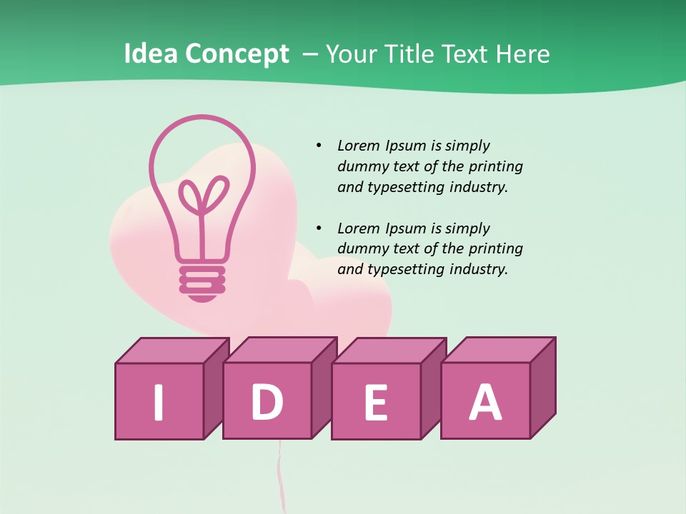 Wish Heart Light PowerPoint Template