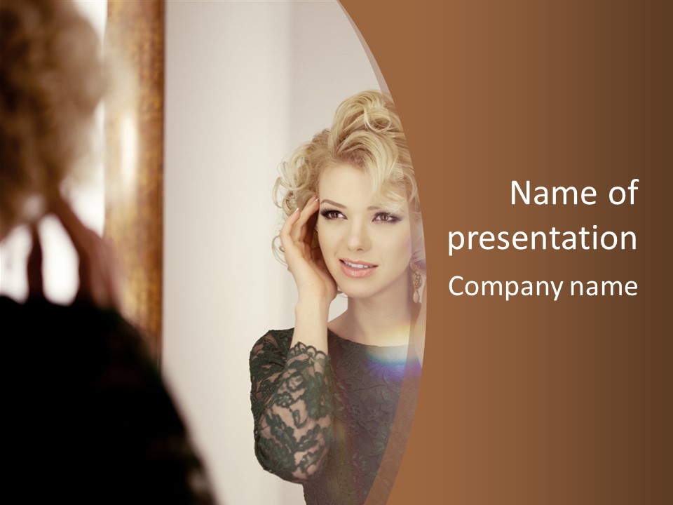 Pretty Portrait Sensuality PowerPoint Template