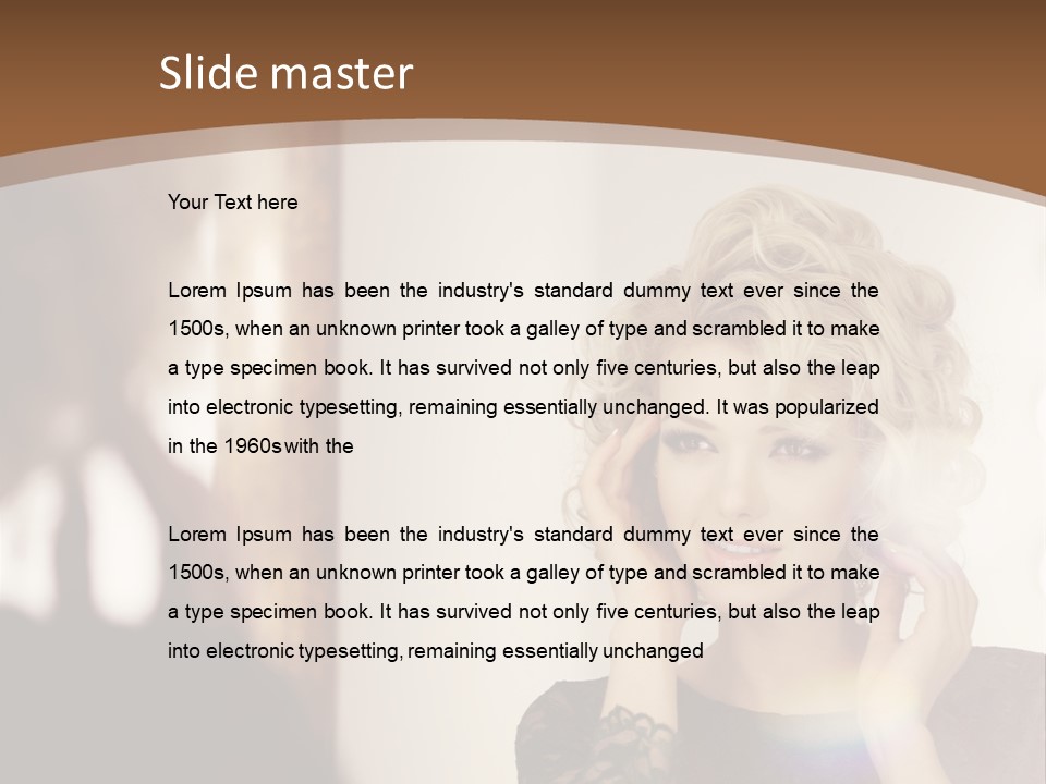 Pretty Portrait Sensuality PowerPoint Template