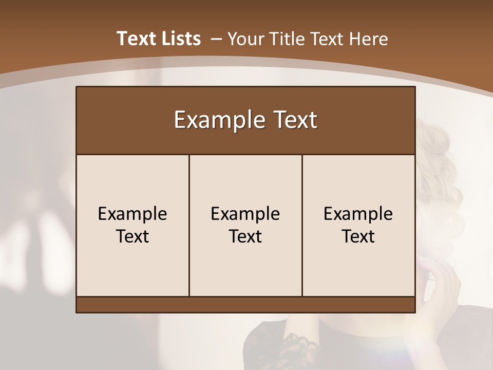 Pretty Portrait Sensuality PowerPoint Template