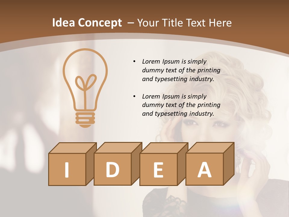 Pretty Portrait Sensuality PowerPoint Template