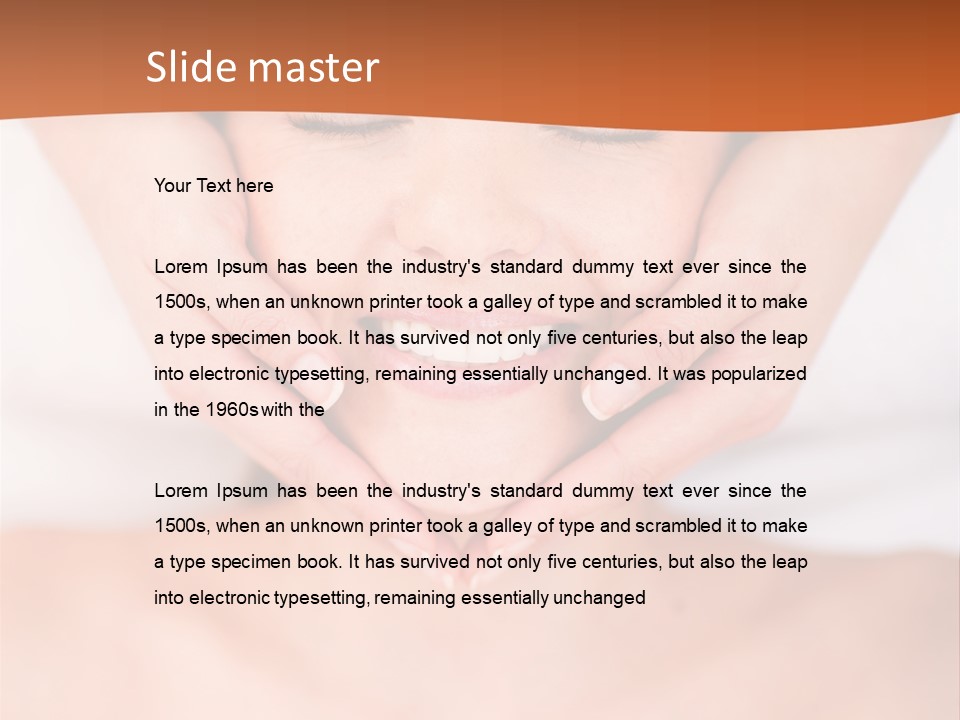 Tranquil Female Towel PowerPoint Template