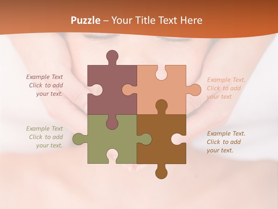 Tranquil Female Towel PowerPoint Template