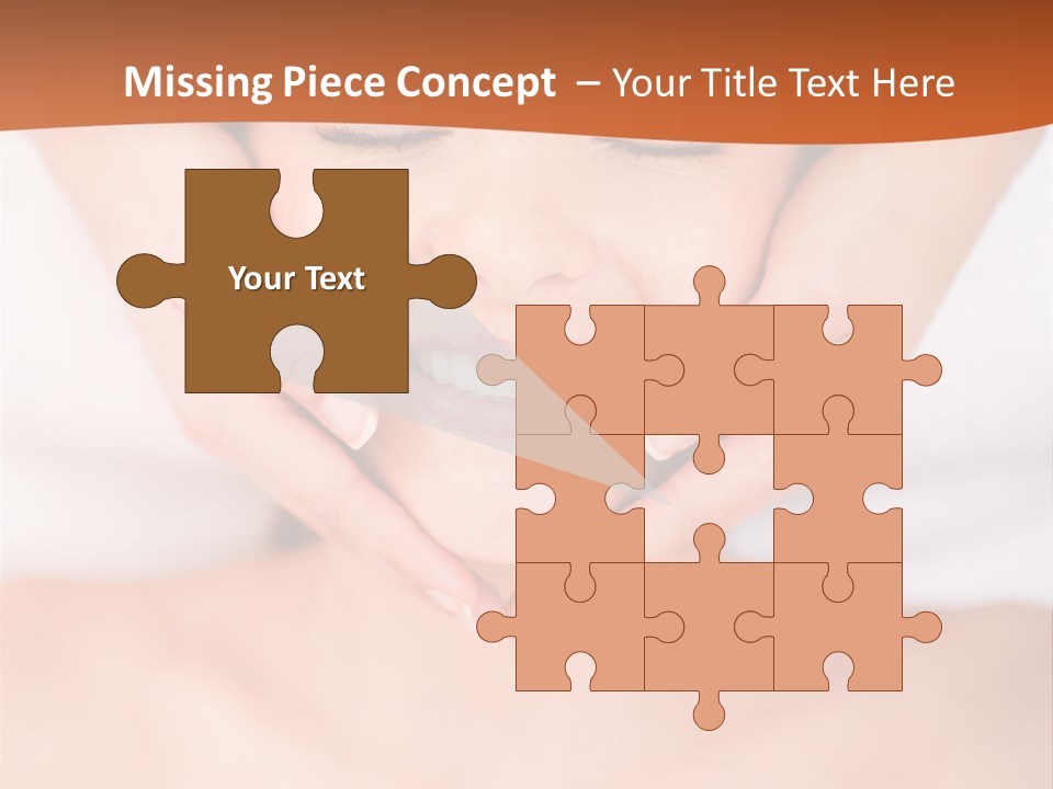 Tranquil Female Towel PowerPoint Template