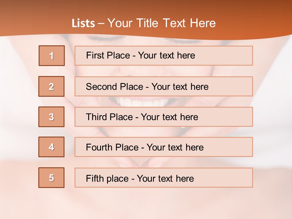 Tranquil Female Towel PowerPoint Template