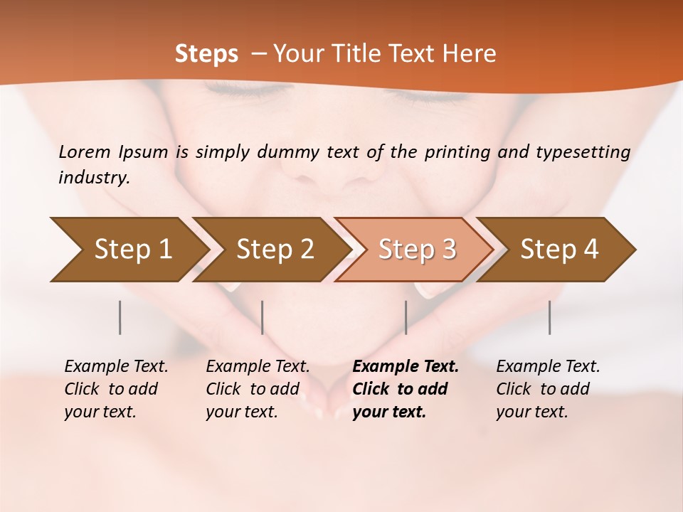 Tranquil Female Towel PowerPoint Template