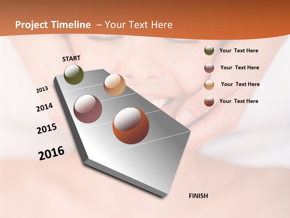 Tranquil Female Towel PowerPoint Template