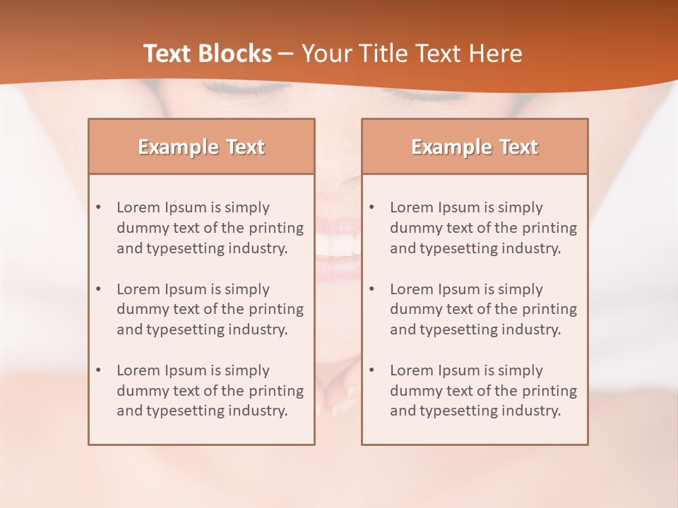 Tranquil Female Towel PowerPoint Template