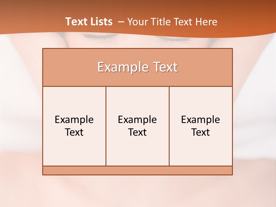 Tranquil Female Towel PowerPoint Template