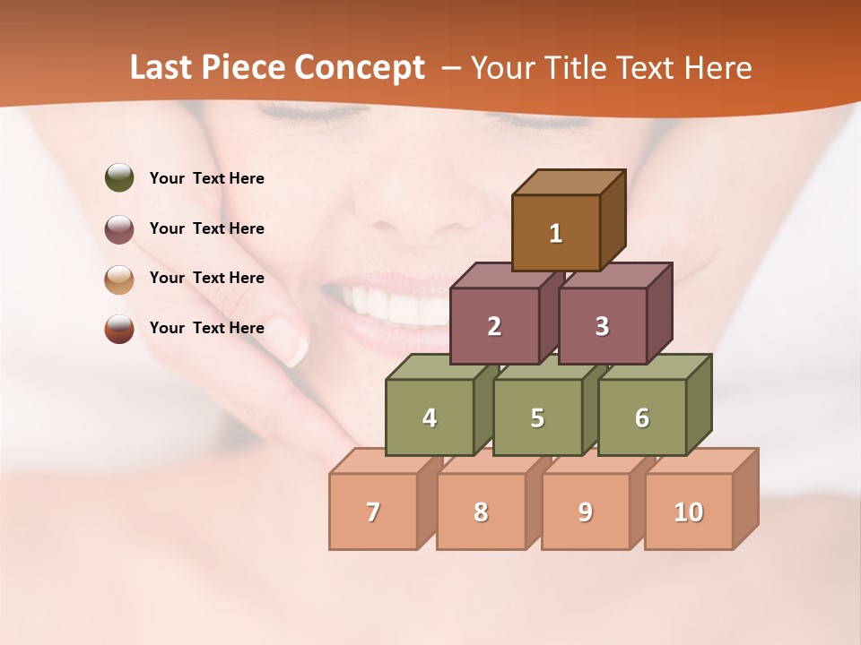 Tranquil Female Towel PowerPoint Template