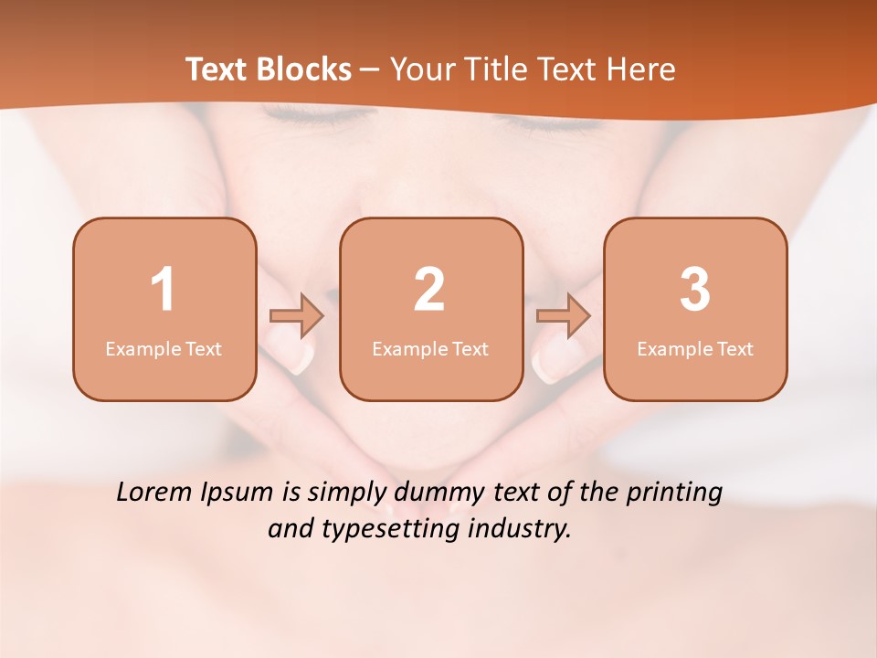 Tranquil Female Towel PowerPoint Template