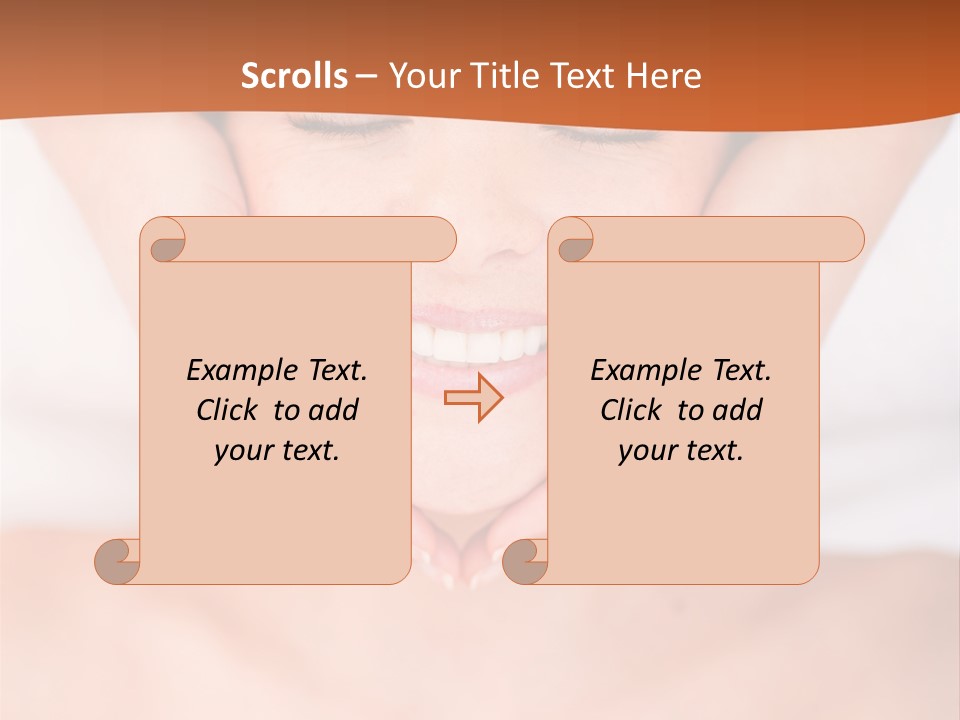 Tranquil Female Towel PowerPoint Template