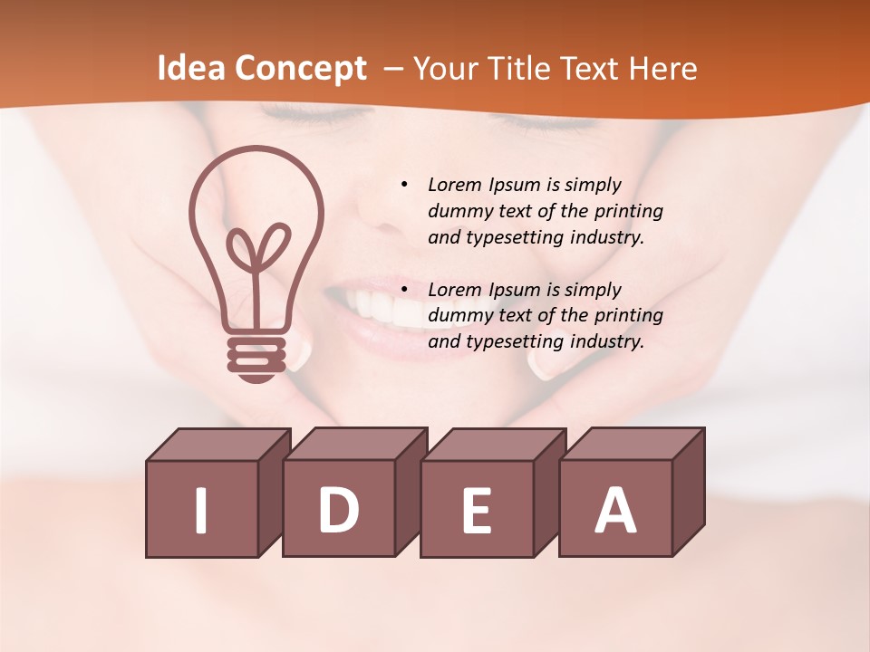 Tranquil Female Towel PowerPoint Template