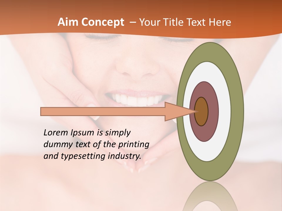 Tranquil Female Towel PowerPoint Template