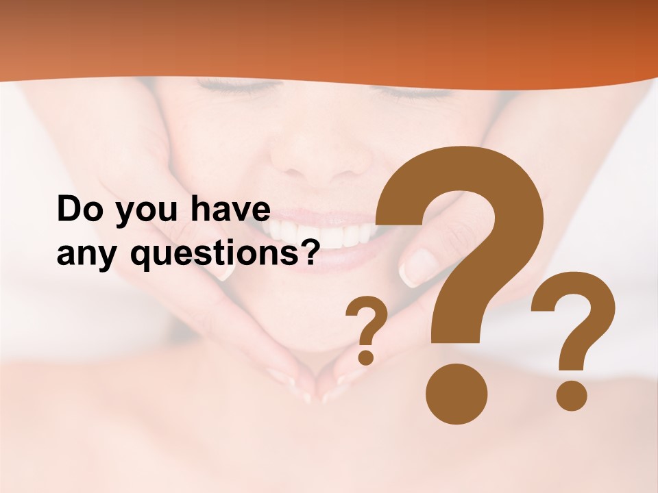 Tranquil Female Towel PowerPoint Template