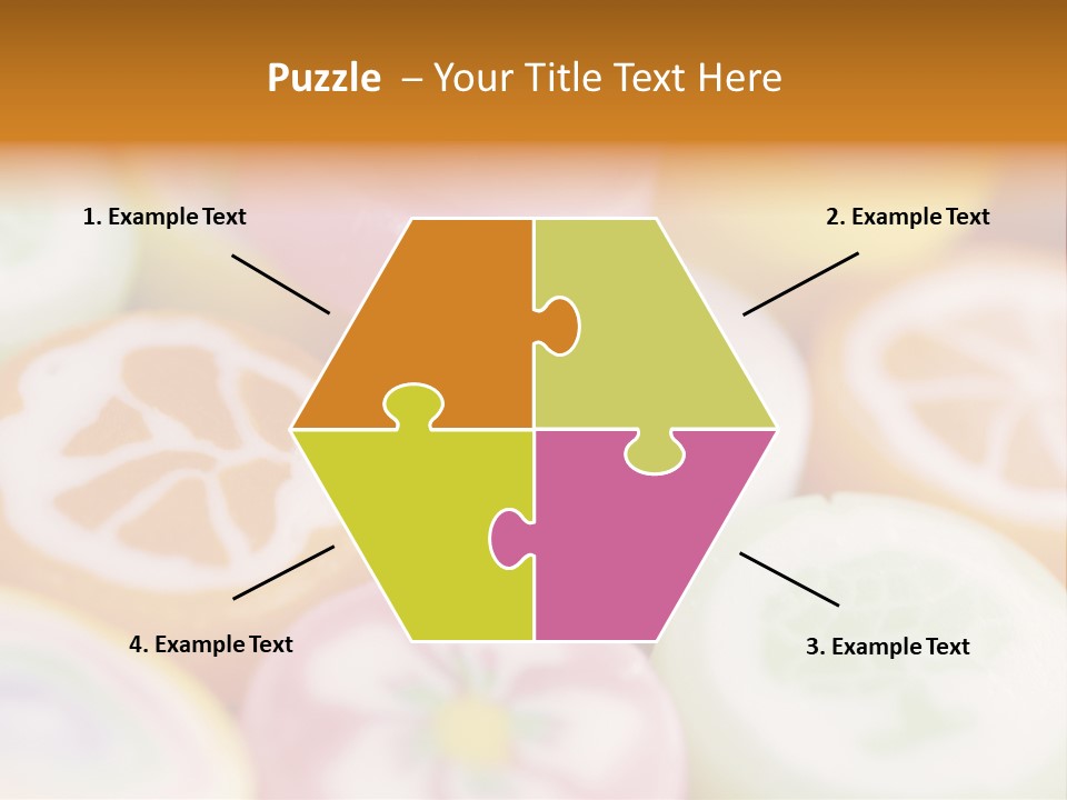 A Bunch Of Different Colored Candies In A Bowl PowerPoint Template