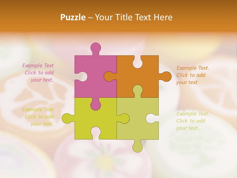 A Bunch Of Different Colored Candies In A Bowl PowerPoint Template