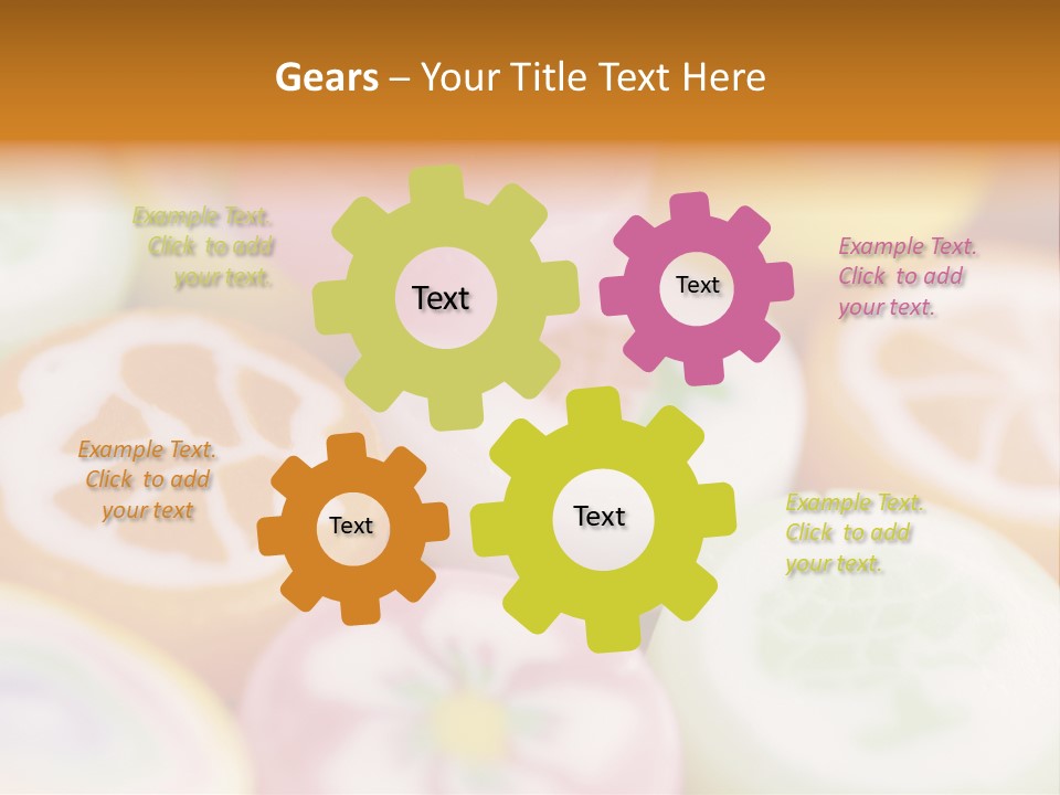 A Bunch Of Different Colored Candies In A Bowl PowerPoint Template