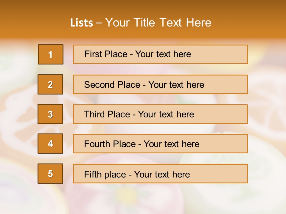 A Bunch Of Different Colored Candies In A Bowl PowerPoint Template