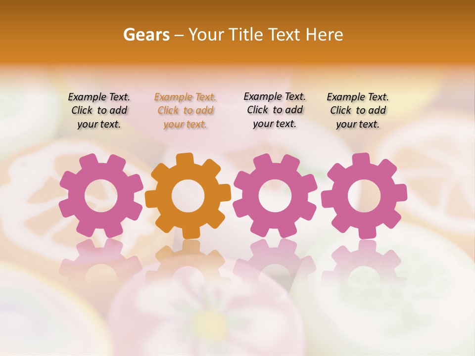 A Bunch Of Different Colored Candies In A Bowl PowerPoint Template