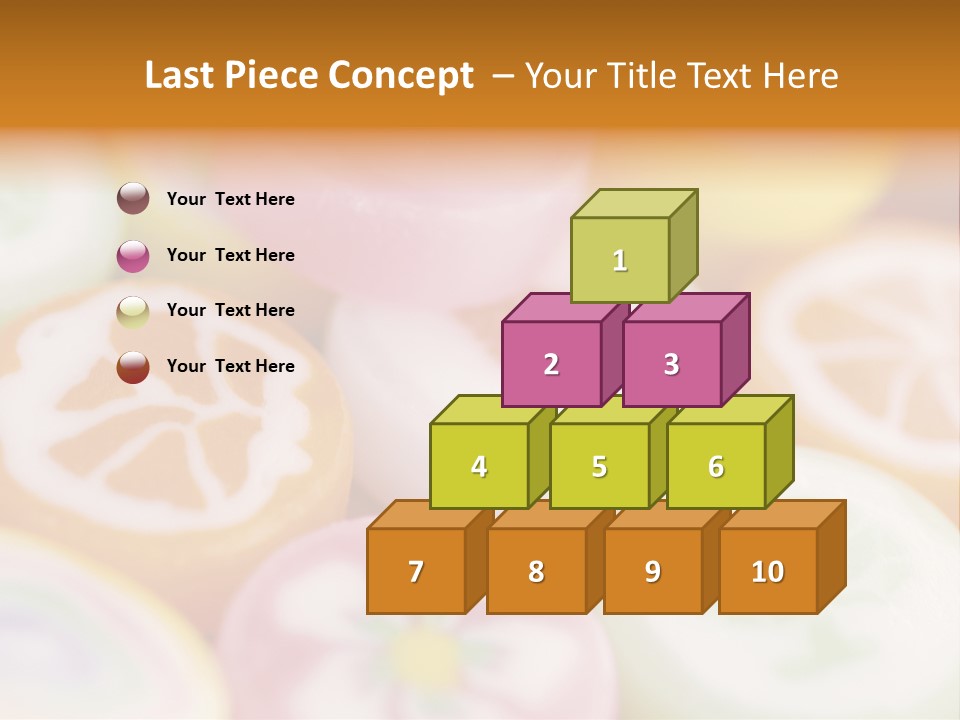 A Bunch Of Different Colored Candies In A Bowl PowerPoint Template